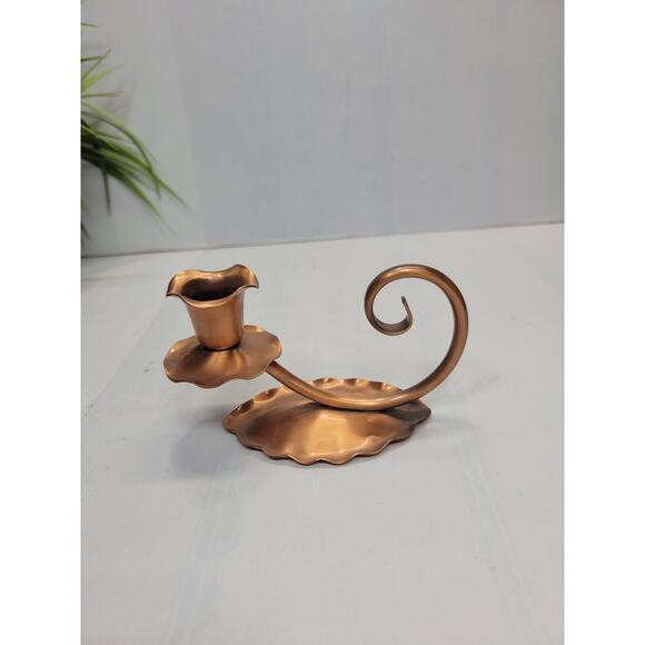 Vintage Gregorian Copper Candleholders, Candlestick Snuffer USA Made - Picture 2 of 6